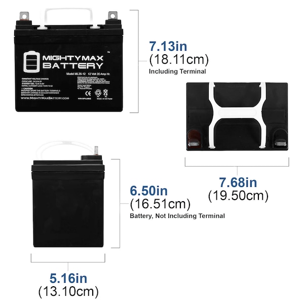 ML35-12 - 12V 35AH Shoprider TE889DX Replacement Battery